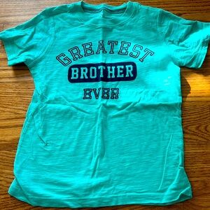 Boys Greatest Brother Ever Mint Green Short Sleeve Tee